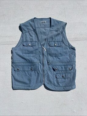 Hunter Fishermen’s Multi-Pocket Vest in Steel Blue